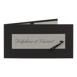 noir tendance à languette argentée