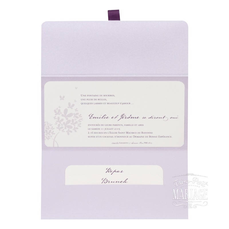 Pochette parme estivale