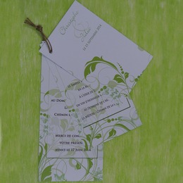 Feuillet arabesques Vertes