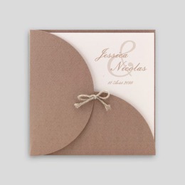 pochette coeur camel