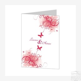 mariage papillon fuschia
