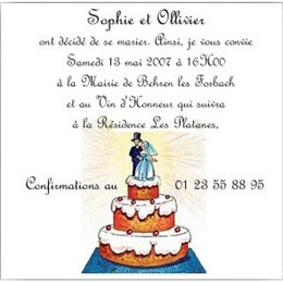 le gateau des maries
