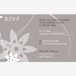 Décalé fleurs grises