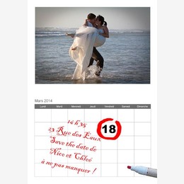 save the date calendrier